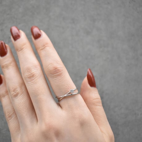 crystal glass X ring