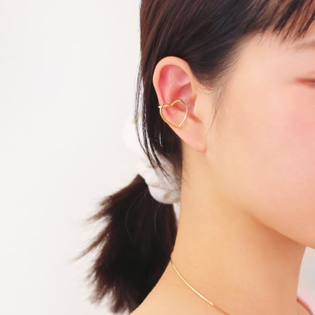 flame heart ear cuff