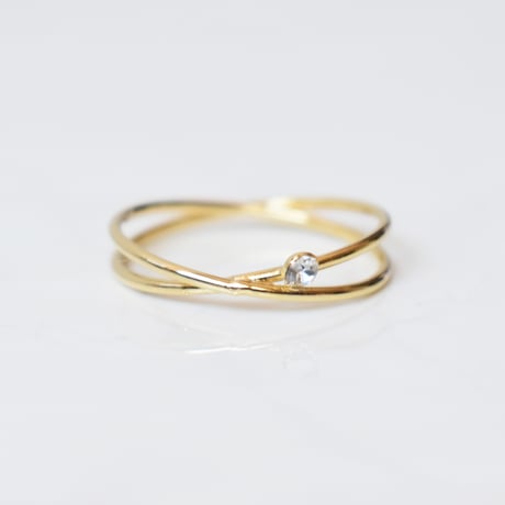 crystal glass X ring