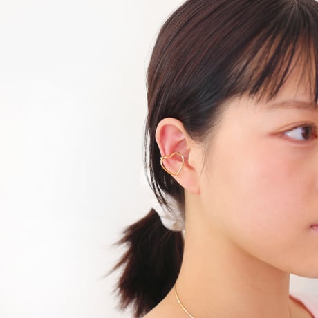 flame heart ear cuff