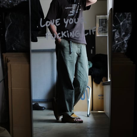 [anytee classics] Military Wide Trousers_Faded Olive