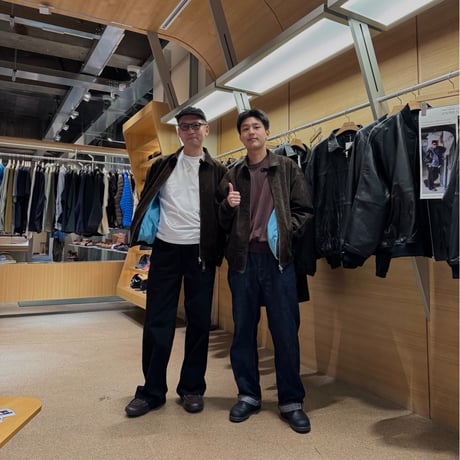 ［10月31日発送再販分］Suede Jacket with Turquoise Lining