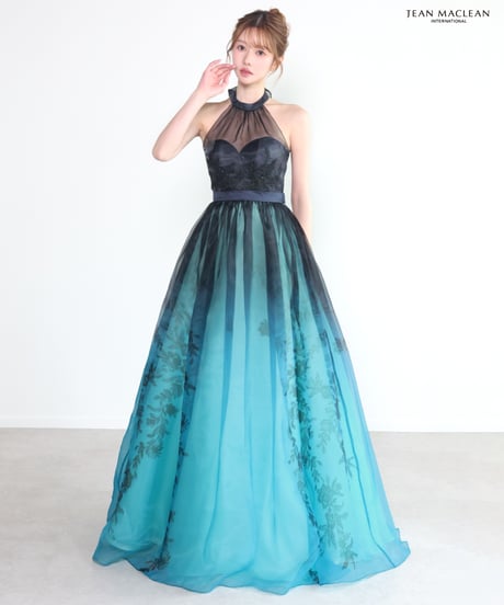 【JEAN MACLEAN】グラデーションオーガンジジープリント/LongDress【61234】