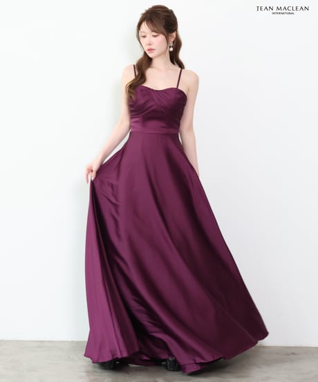 【JEAN MACLEAN】サテン/キャミ/フレア/LongDress【61293】