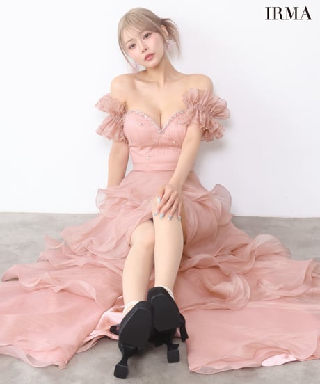 【IRMA】ベア/ハイ＆ロー/パフスリーブ付き/Dress【61289】
