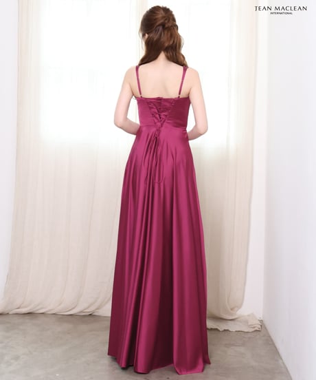 【JEAN MACLEAN】サテン/フレア/LongDress【61319】