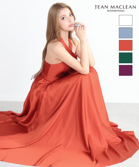 【JEAN MACLEAN】ホルター/サテン/LongDress【61231】