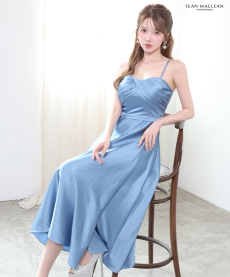 【JEAN MACLEAN】サテン/キャミ/フレア/LongDress【61295】
