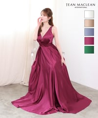 【JEAN MACLEAN】サテン/フレア/LongDress【61319】