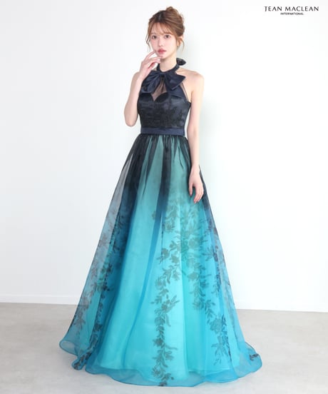 【JEAN MACLEAN】グラデーションオーガンジジープリント/LongDress【61234】
