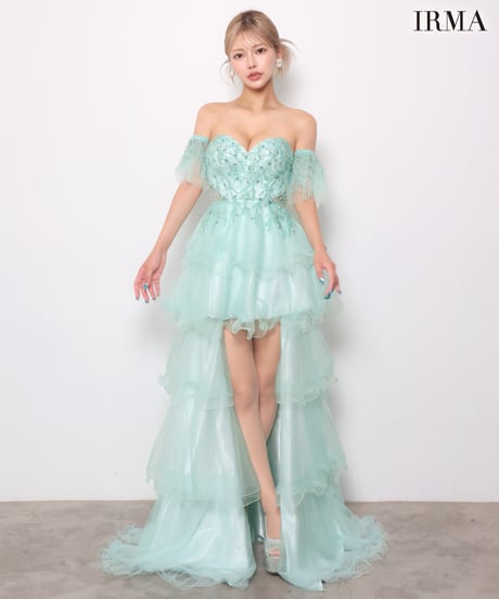 【IRMA】2wey/ベア/ハイ＆ロー/パフスリーブ付き/Dress【61314】