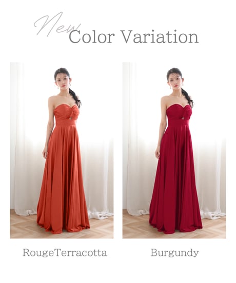 【IRMA】サテン/ベア/LongDress【51929-3】