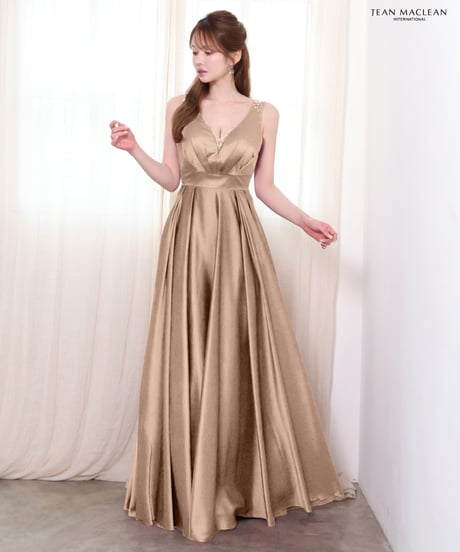 【JEAN MACLEAN】サテン/フレア/LongDress【61319】