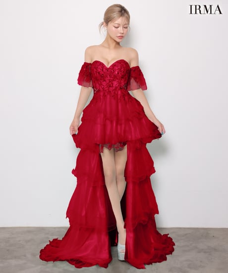 【IRMA】2wey/ベア/ハイ＆ロー/パフスリーブ付き/Dress【61314】