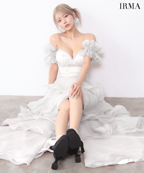 【IRMA】ベア/ハイ＆ロー/パフスリーブ付き/Dress【61289】