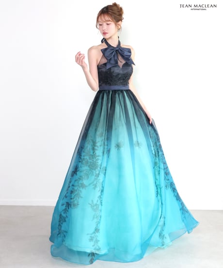 【JEAN MACLEAN】グラデーションオーガンジジープリント/LongDress【61234】