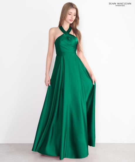 【JEAN MACLEAN】ホルター/サテン/LongDress【61231】