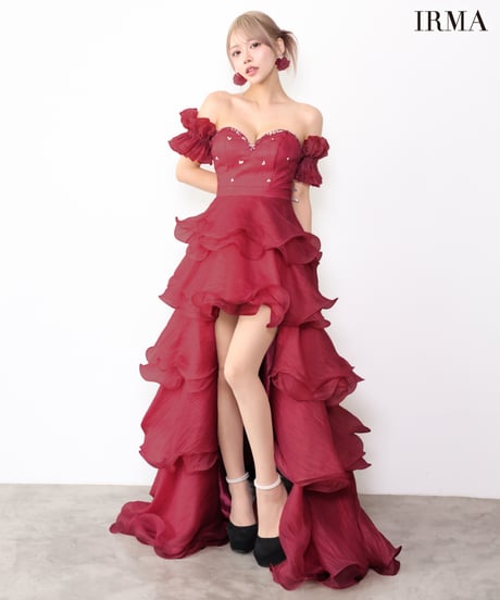 【IRMA】ベア/ハイ＆ロー/パフスリーブ付き/Dress【61289】