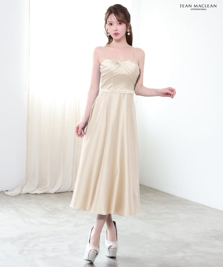 【JEAN MACLEAN】サテン/キャミ/フレア/LongDress【61295】