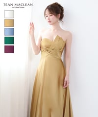 【JEAN MACLEAN】サテン/ベア/フレア/LongDress【61292】