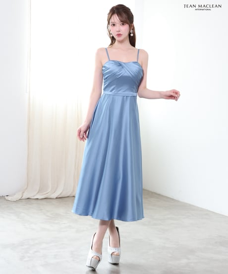 【JEAN MACLEAN】サテン/キャミ/フレア/LongDress【61295】
