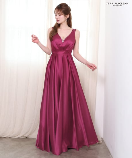 【JEAN MACLEAN】サテン/フレア/LongDress【61319】