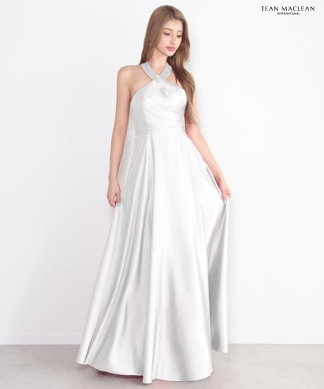 【JEAN MACLEAN】ホルター/サテン/LongDress【61231】