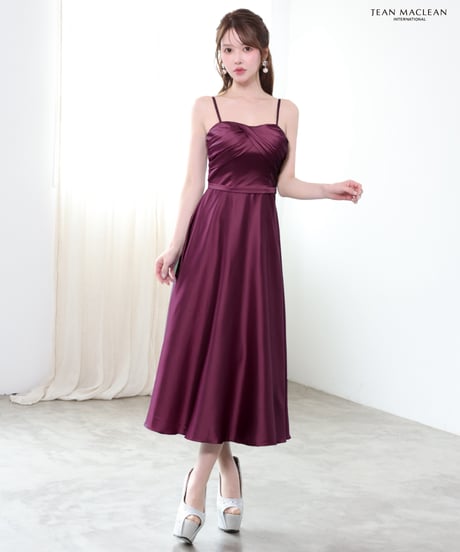 【JEAN MACLEAN】サテン/キャミ/フレア/LongDress【61295】