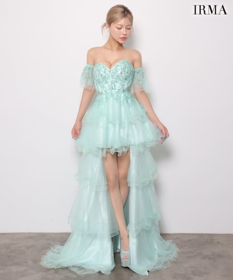 【IRMA】2wey/ベア/ハイ＆ロー/パフスリーブ付き/Dress【61314】