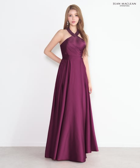 【JEAN MACLEAN】ホルター/サテン/LongDress【61231】