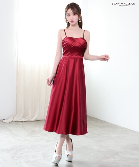 【JEAN MACLEAN】サテン/キャミ/フレア/LongDress【61295】