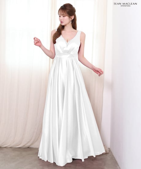 【JEAN MACLEAN】サテン/フレア/LongDress【61319】