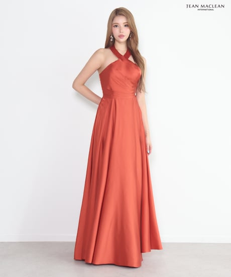 【JEAN MACLEAN】ホルター/サテン/LongDress【61231】