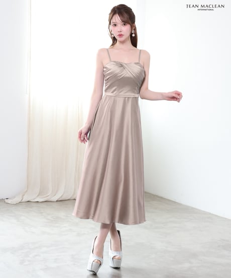 【JEAN MACLEAN】サテン/キャミ/フレア/LongDress【61295】