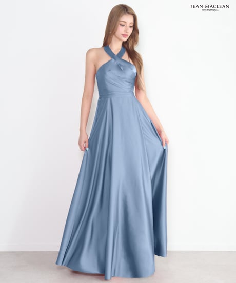 【JEAN MACLEAN】ホルター/サテン/LongDress【61231】