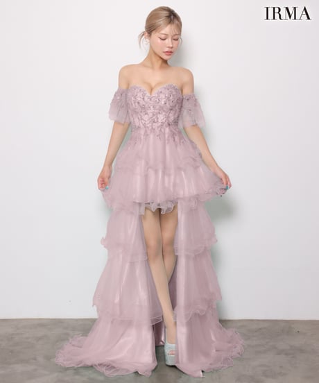 【IRMA】2wey/ベア/ハイ＆ロー/パフスリーブ付き/Dress【61314】