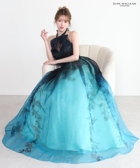 【JEAN MACLEAN】グラデーションオーガンジジープリント/LongDress【61234】