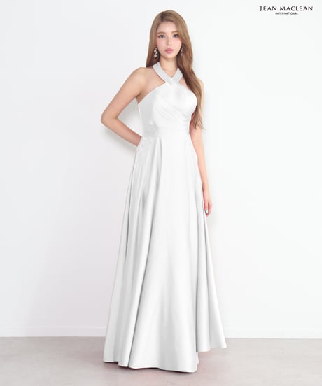 【JEAN MACLEAN】ホルター/サテン/LongDress【61231】