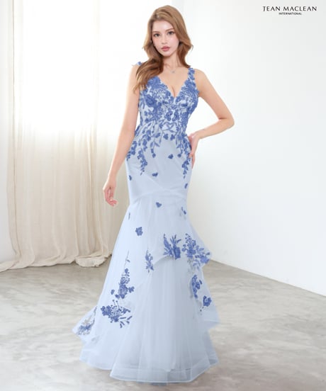 【JEAN MACLEAN】ネット/レース刺繡/マーメイド/LongDress【61295】