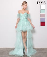 【IRMA】2wey/ベア/ハイ＆ロー/パフスリーブ付き/Dress【61314】