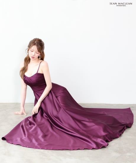 【JEAN MACLEAN】サテン/キャミ/フレア/LongDress【61293】