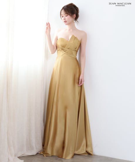 【JEAN MACLEAN】サテン/ベア/フレア/LongDress【61292】