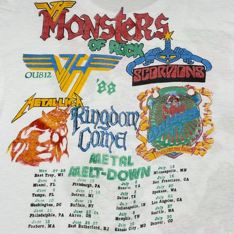 Monsters of Rock T-shirt 【XL】001904