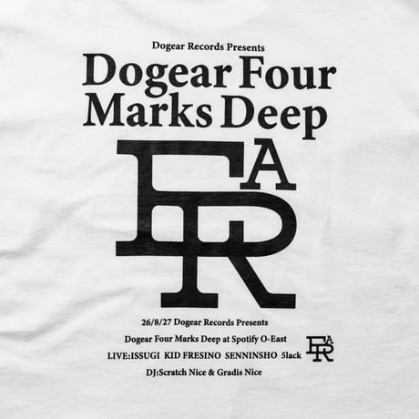 Dogear Four Marks Deep Tee (White)