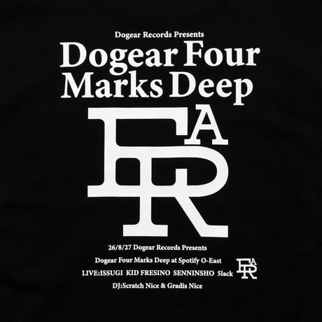 Dogear Four Marks Deep Tee (Black)