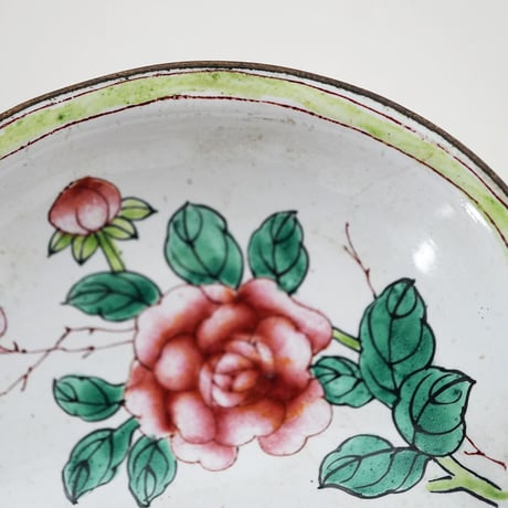 no1309-2　鳥の形の琺瑯小皿