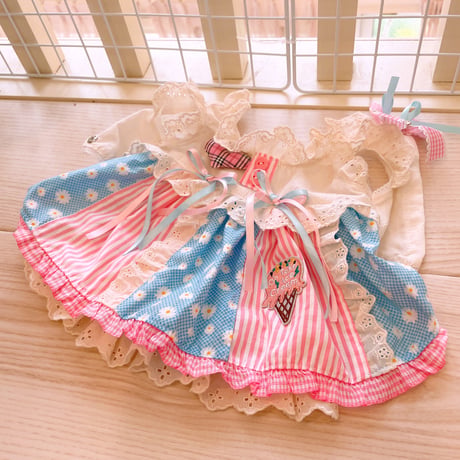 現品夏ワンピ❤キュートパッチの夏ワンピ