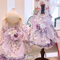 現品浴衣ワンピ❤パープルリバテイ浴衣ワンピ