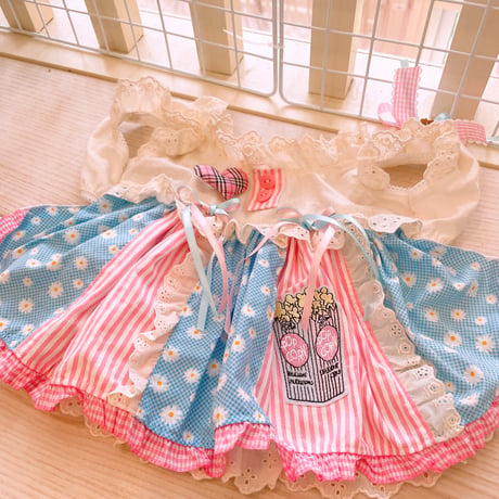 現品夏ワンピ❤キュートパッチの夏ワンピ