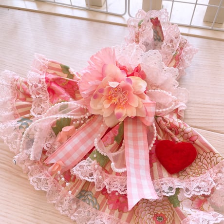 現品夏ワンピ❤和柄フラワーワンピ